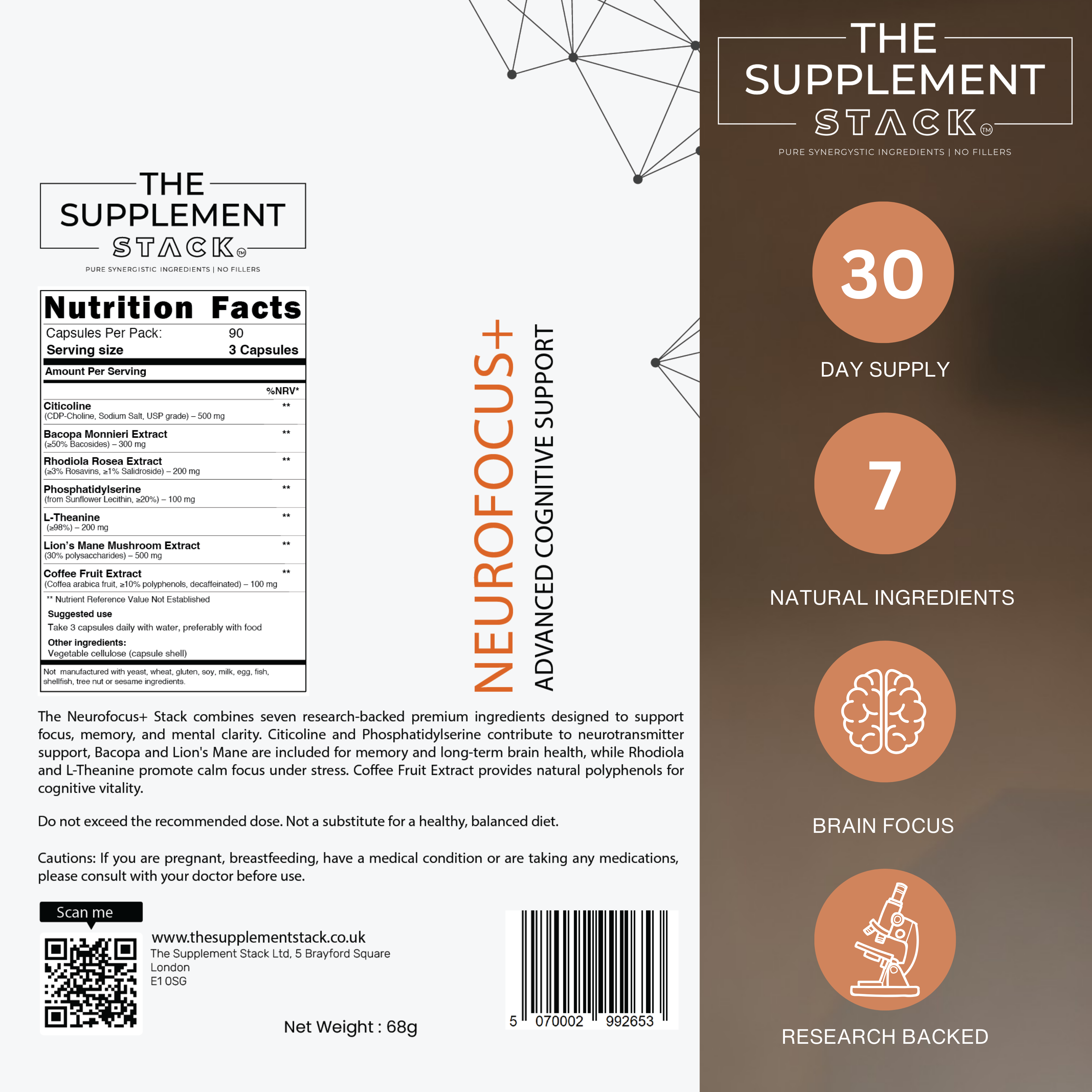 The NeuroFocus+ (Nootropic Brain) Stack